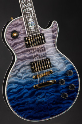Gibson Custom Shop Dealer Select  Les Paul Ultima 5A Tree of Life Transparent Geode Electric Guitar