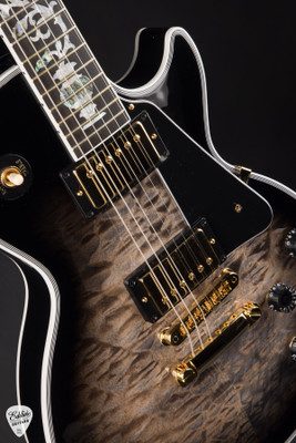 Gibson Custom Shop Dealer Select Les Paul Custom 5A Quilt Tree Of Life Cobra Burst Electric Guitar