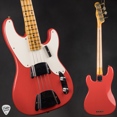 Fender Custom Shop 1956 Precision Bass Journeyman Relic Fiesta Red Electric Bass