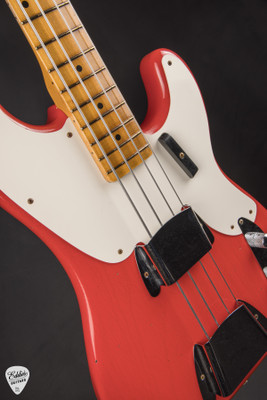 Fender Custom Shop 1956 Precision Bass Journeyman Relic Fiesta Red Electric Bass