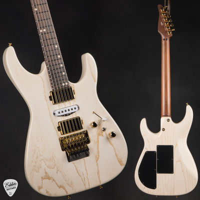 Tom Anderson Angel Player Hollow White with Gold Dog Hair Electric Guitar