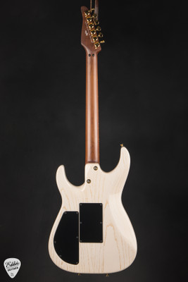 Tom Anderson Angel Player Hollow White with Gold Dog Hair Electric Guitar