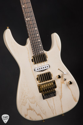 Tom Anderson Angel Player Hollow White with Gold Dog Hair Electric Guitar