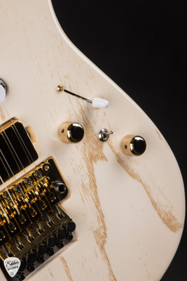 Tom Anderson Angel Player Hollow White with Gold Dog Hair Electric Guitar