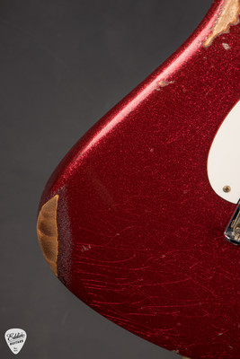 Fender Custom Shop 50's Dualmag II Stratocaster Red Sparkle Electric Guitar