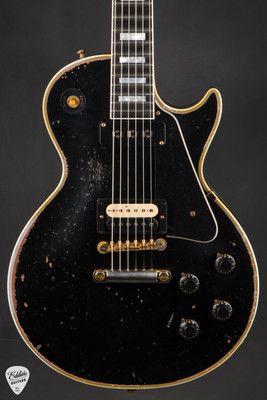 Gibson Custom Shop Limited Edition 1954 Les Paul Custom Reissue Heavy Aged Ebony Electric Guitar