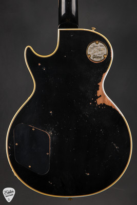 Gibson Custom Shop Limited Edition 1954 Les Paul Custom Reissue Heavy Aged Ebony Electric Guitar
