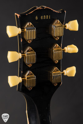 Gibson Custom Shop Limited Edition 1954 Les Paul Custom Reissue Heavy Aged Ebony Electric Guitar