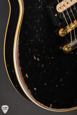 Gibson Custom Shop Limited Edition 1954 Les Paul Custom Reissue Heavy Aged Ebony Electric Guitar