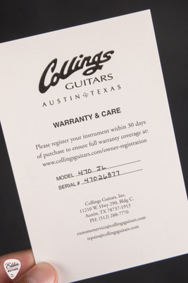 Collings Certificate of Authenticity