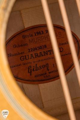 Gibson Murphy Lab 1963 Dove Light Aged Dark Natural Acoustic Guitar