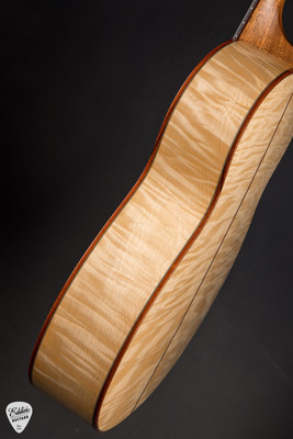 Circle Strings Baritone Acoustic Guitar with Old Growth Sitka Spruce and Quilted Tochi