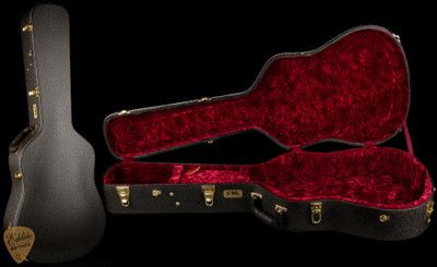 Case for Circle Strings Baritone Acoustic Guitar with Old Growth Sitka Spruce and Quilted Tochi