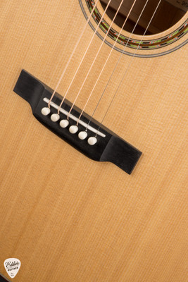 Circle Strings Small Jumbo Acoustic Guitar with Old Growth Sitka Spruce and Quilted Tochi