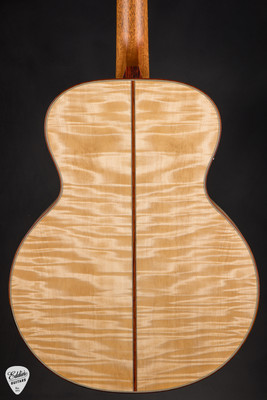 Circle Strings Small Jumbo Acoustic Guitar with Old Growth Sitka Spruce and Quilted Tochi