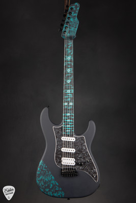 James Tyler Studio Elite Satin Black with Black Shmear with Turquoise Tint Electric Guitar