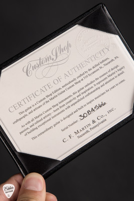 Certificate of Authenticity for Martin Custom Shop 0 18K2 CFM IV Acoustic Guitar