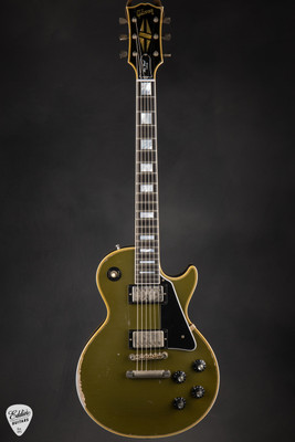 Gibson Custom Shop Limited Edition 1968 Les Paul Custom Reissue Heavy Aged Olive Drab Electric Guitar