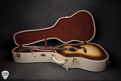 Open Hardshell Case for Martin Oahu K42 Hibiscus Dark Toast Burst Sitka Spruce and Figured Koa Acoustic Guitar