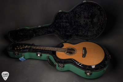 Open Hardshell Case for Kevin Ryan Nightingale Grand Soloist Western Red Cedar and Brazilian Rosewood Acoustic Guitar