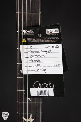Hang Tag for PRS Mark Tremonti Sprayers Choice Electric Guitar