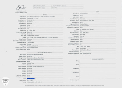 Spec Sheet for Suhr Andy Wood Signature Modern T GT Candy Red Electric Guitar