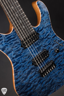 Suhr Modern 7 Quilt Roasted Trans Whale Blue Electric Guitar