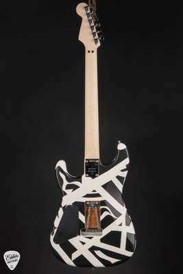 EVH Striped Series Shapes White and Black Electric Guitar