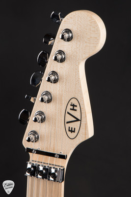 EVH Striped Series Shapes White and Black Electric Guitar