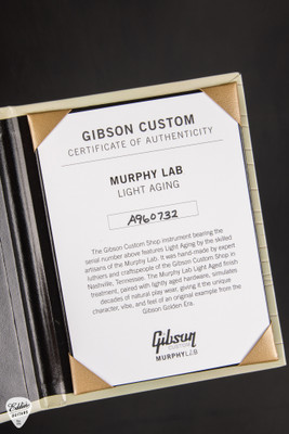 Certificate of Authenticity for Gibson Custom Shop Limited Edition 1960 ES 355 Reissue with Figured Maple Light Aged Sixties Cherry Electric Guitar