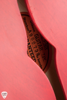 Gibson Custom Shop Limited Edition 1960 ES 355 Reissue with Figured Maple Light Aged Sixties Cherry Electric Guitar