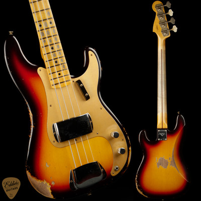 2023 - Fender Custom Shop 1958 Precision Bass Heavy Relic - 3-Color Sunburst