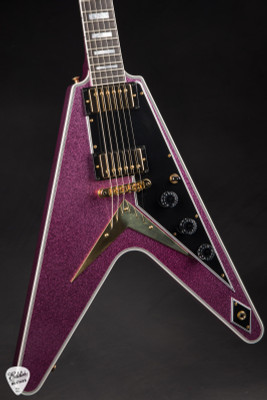 2025 Gibson Custom Shop Made 2 Measure Flying V Custom Gloss Pink Sparkle Electric Guitar