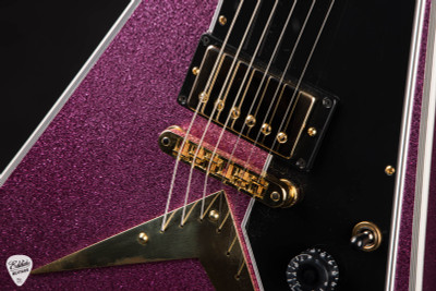 2025 Gibson Custom Shop Made 2 Measure Flying V Custom Gloss Pink Sparkle Electric Guitar