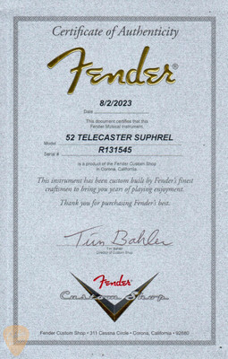 2023 - Fender Custom Shop '52 Telecaster Super Heavy Relic - Aged Nocaster Blonde