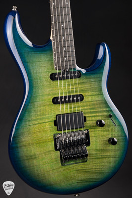 Ernie Ball Music Man Luke 4 HSS Floyd Rose Green Tide Electric Guitar