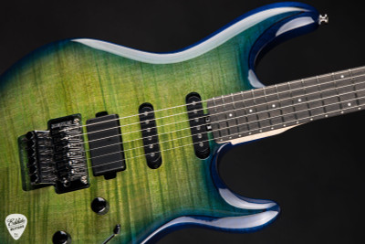 Ernie Ball Music Man Luke 4 HSS Floyd Rose Green Tide Electric Guitar