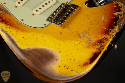 Fender Custom Shop Limited Edition 1959 Stratocaster Super Heavy Relic - Super Faded Aged Chocolate 3-Color Sunburst