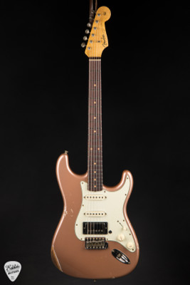 Fender Custom Shop 1959 Stratocaster HSS relic electric guitar in shell pink metallic