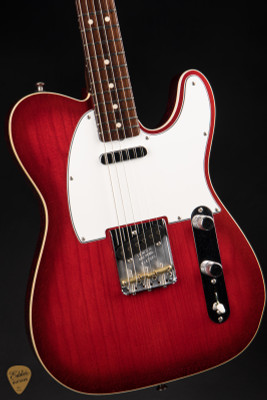 Fender Custom Shop postmodern telecaster dlx electric guitar in aged crimson burst