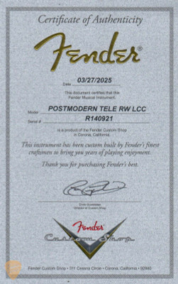 Fender Custom Shop postmodern telecaster dlx electric guitar in aged crimson burst