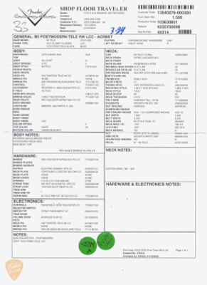 Fender Custom Shop postmodern telecaster dlx electric guitar in aged crimson burst