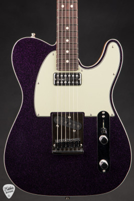 Fender Custom Shop Dual Stack HS Telecaster Deluxe electric guitar in magenta sparkle