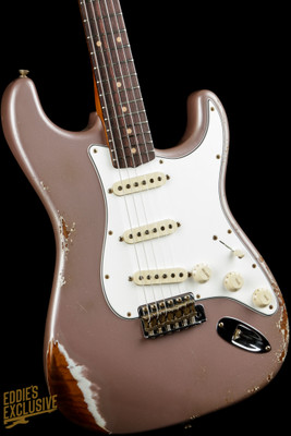 2023 - Fender Custom Shop Eddie's Guitars Exclusive Dealer Select Roasted 1963 Stratocaster Journeyman - Dusk Pearl