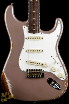 2023 - Fender Custom Shop Eddie's Guitars Exclusive Dealer Select Roasted 1963 Stratocaster Journeyman - Dusk Pearl