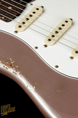 2023 - Fender Custom Shop Eddie's Guitars Exclusive Dealer Select Roasted 1963 Stratocaster Journeyman - Dusk Pearl