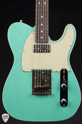 Fender Custom Shop Dual Stack HS Telecaster Deluxe electric guitar in sea foam sparkle