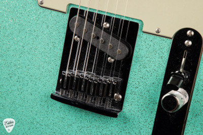 Fender Custom Shop Dual Stack HS Telecaster Deluxe electric guitar in sea foam sparkle