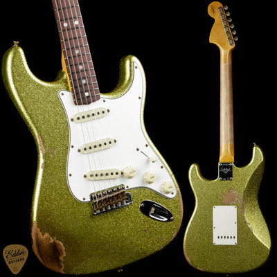 2023 - Fender Custom Shop 1967 Stratocaster Heavy Relic - Chartreuse Sparkle