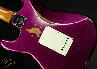 2023 - Fender Custom Shop Eddie's Guitars Exclusive Dealer Select Roasted 1963 Stratocaster Heavy Relic - Purple Metallic